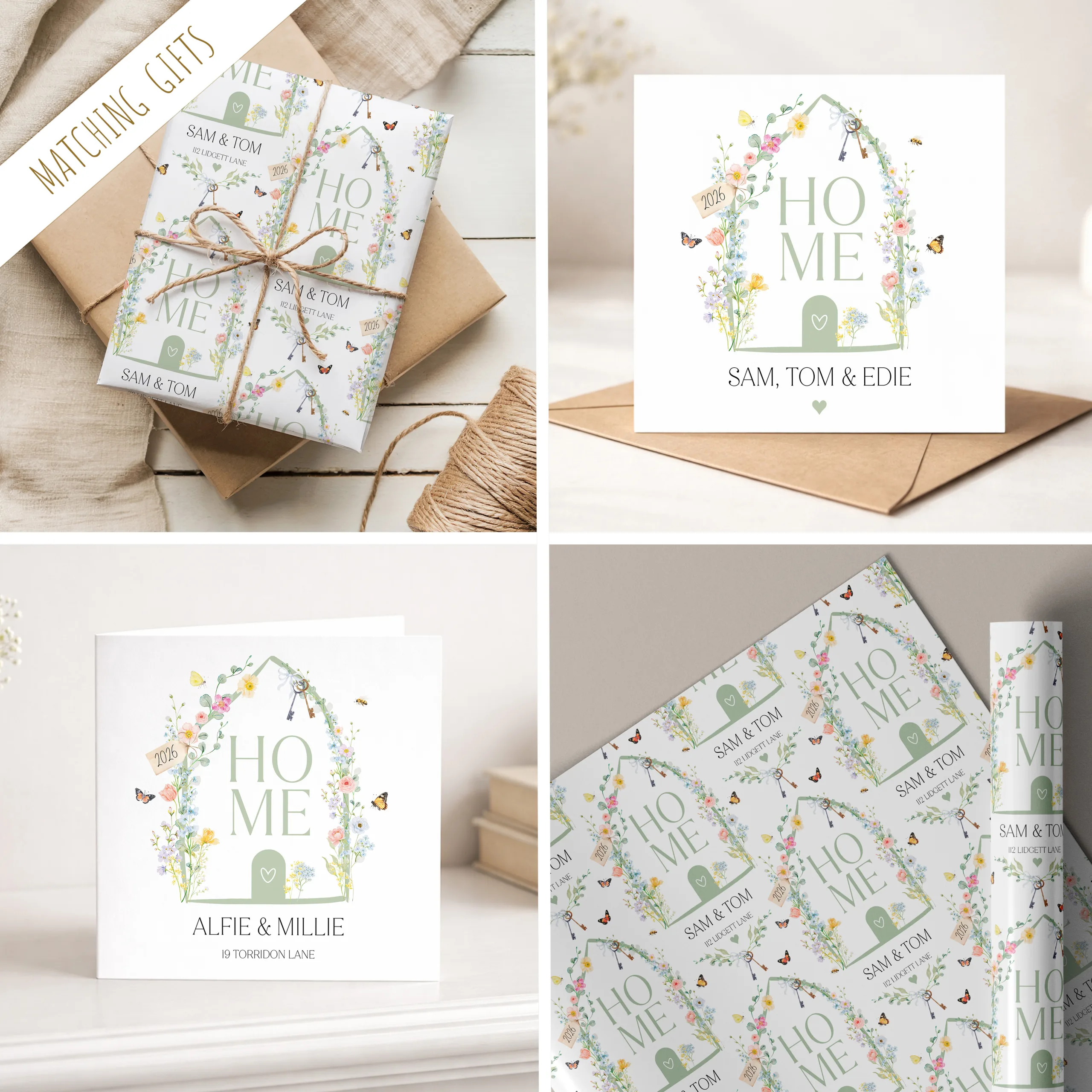 Personalised New Home Gift Wrapping Paper
