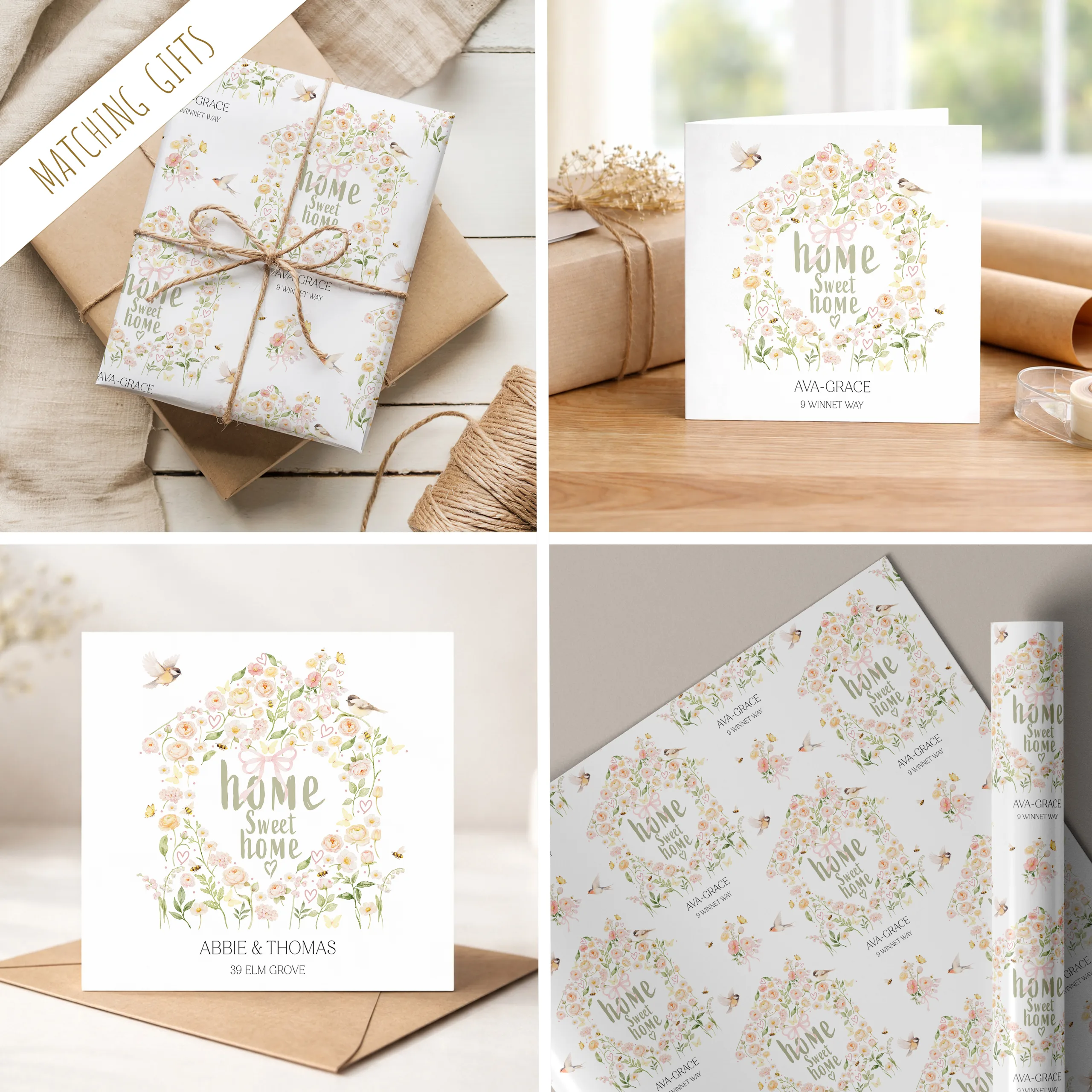 Personalised New Home Gift Wrapping Paper
