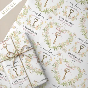 Personalised New Home Gift Wrapping Paper