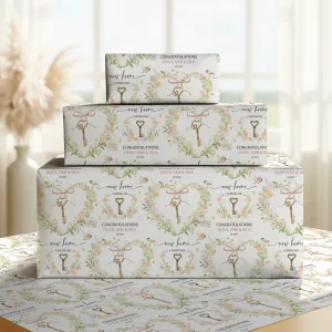 Personalised New Home Gift Wrapping Paper