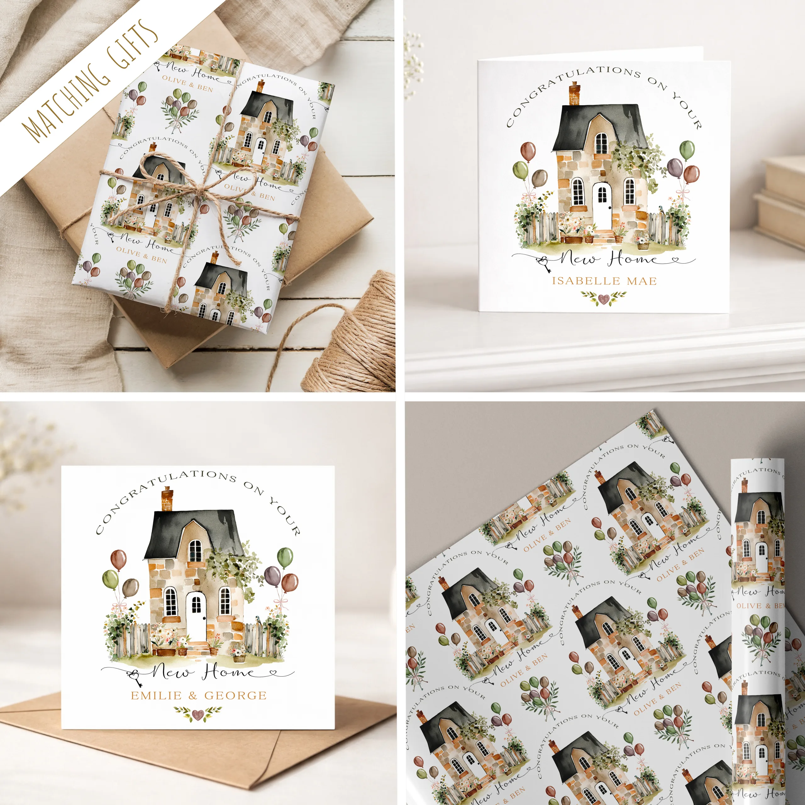Personalised New Home Gift Wrapping Paper