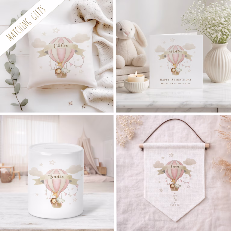 Personalised Birthday Hot Air Balloon Wrapping Paper