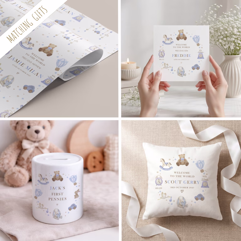 Personalised New Grandson Card
