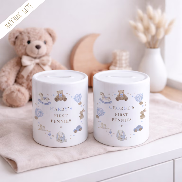 Personalised New Baby Money Box