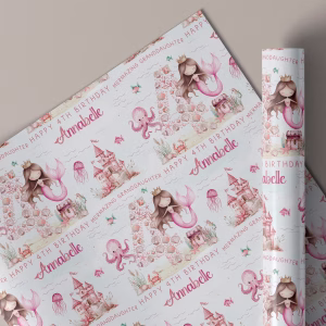 Mermaid Birthday Gift Wrapping Paper