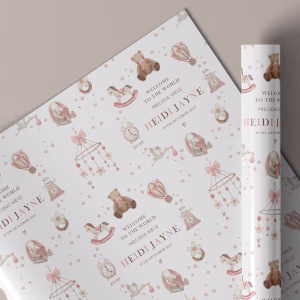 New Baby Pink Gift Wrapping Paper