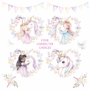Princess Unicorn Gift Wrapping Paper