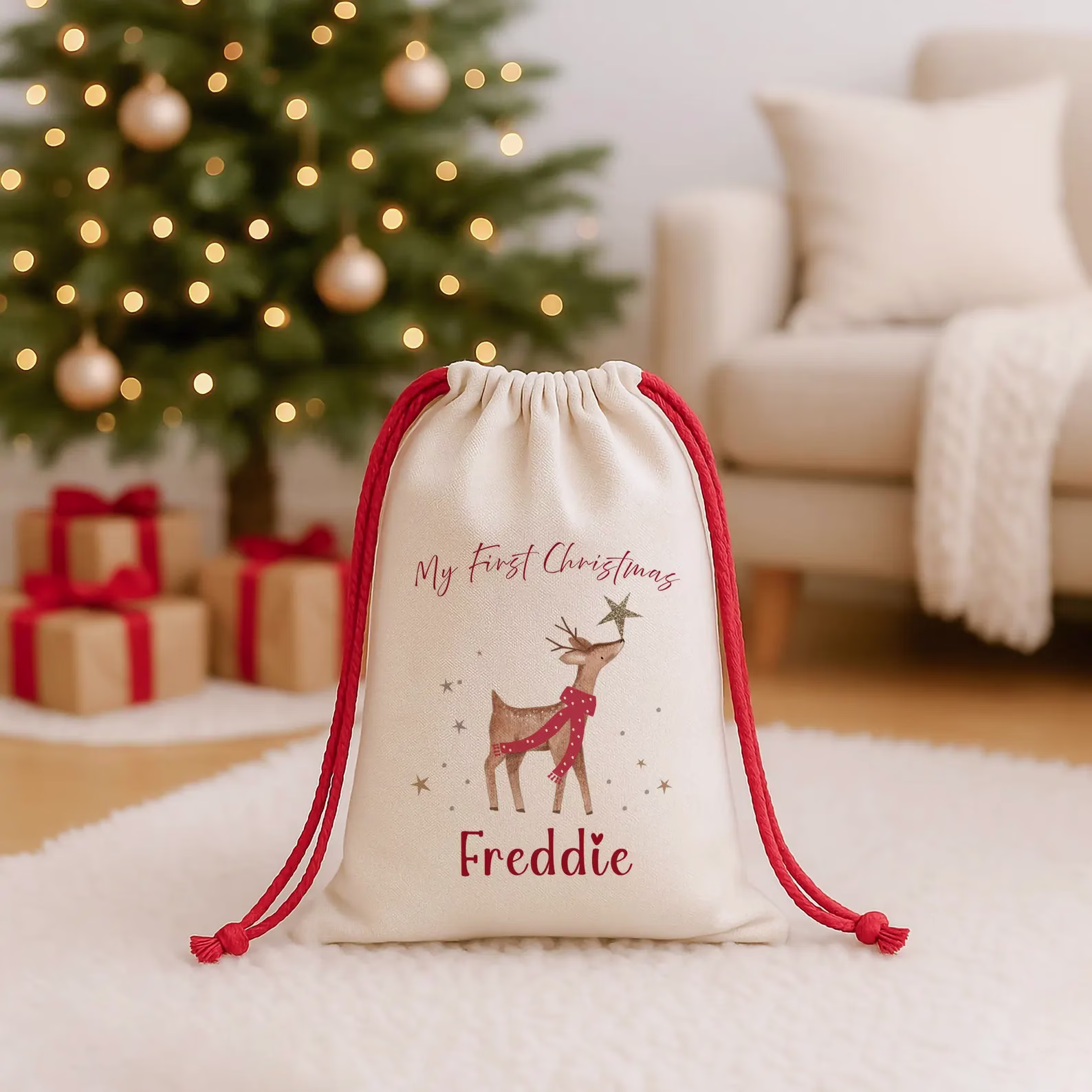 Christmas Reindeer Sack