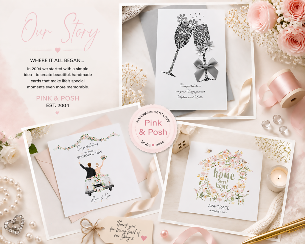 where-it-all-began-pink-and-posh Pink & Posh story since 2004 featuring personalised handmade cards and gifts