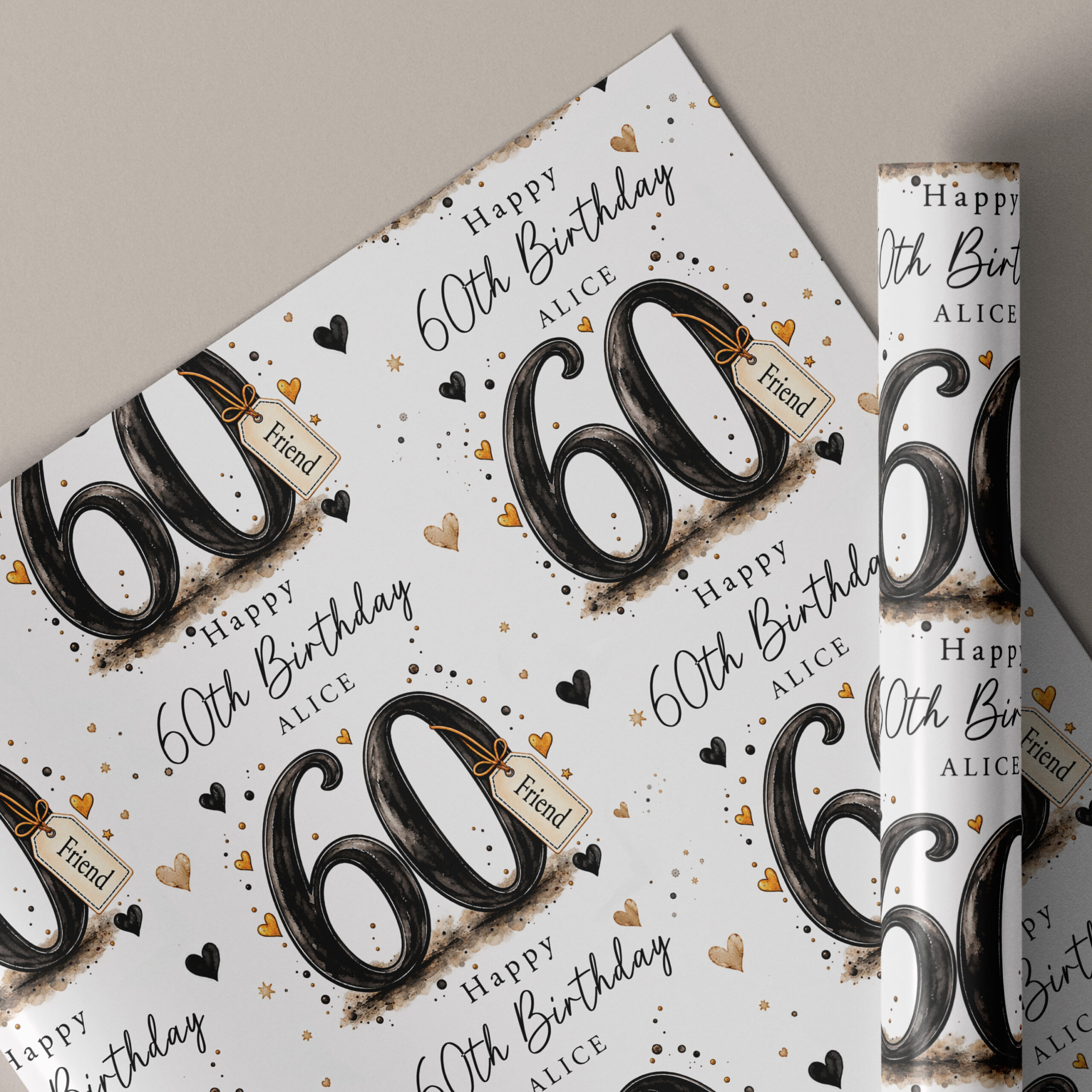 Personalised 60th Birthday Gift Wrap