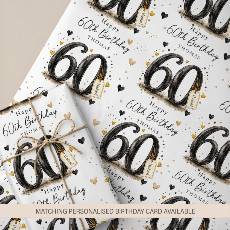 Personalised 60th Birthday Wrapping Paper