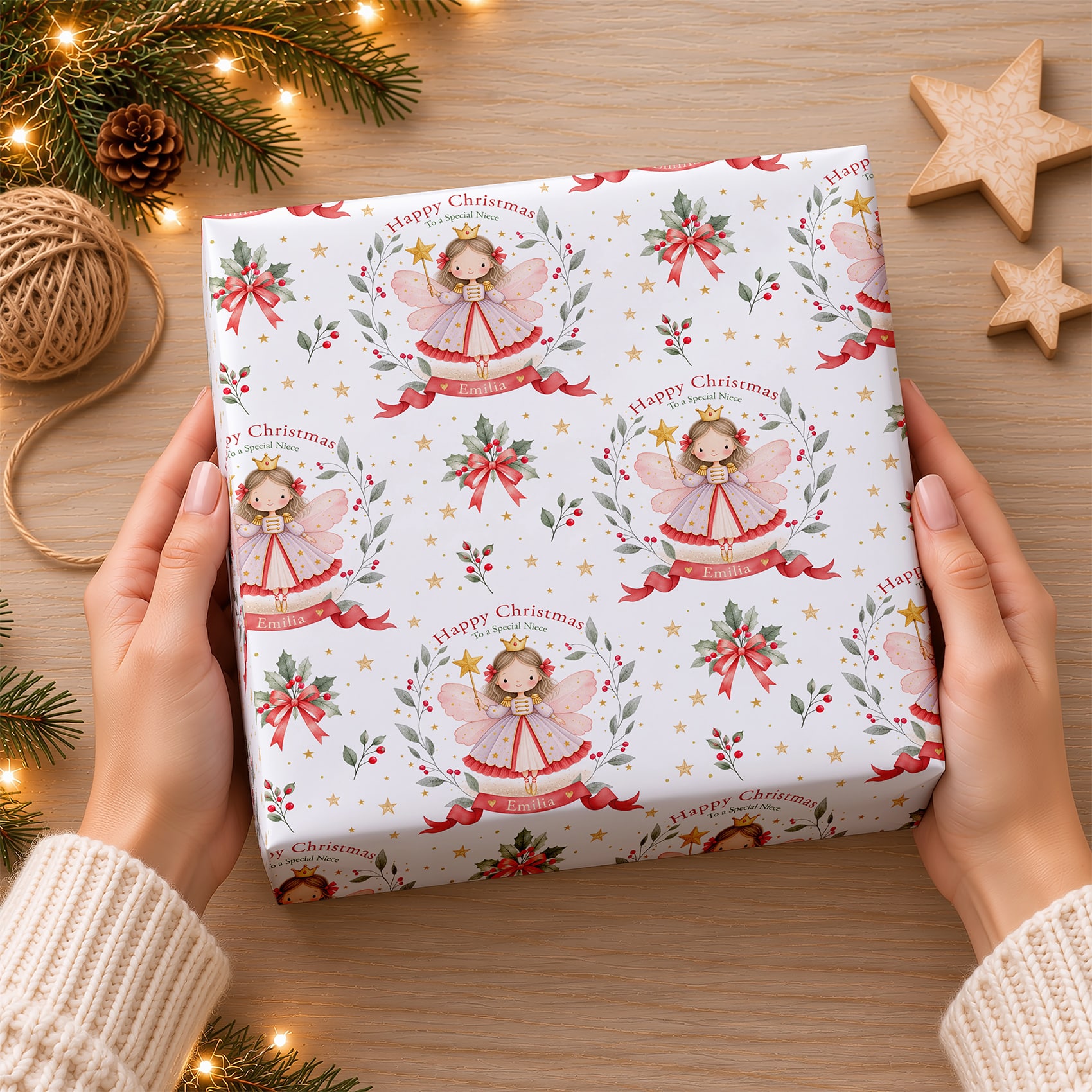 luxury-watercolour-fairy-christmas-wrapping-paper